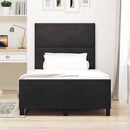 Box spring seng med hovedgærde Sort 120 x 190 cm Fløjl