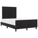 Box spring seng med hovedgærde Sort 120 x 190 cm Fløjl