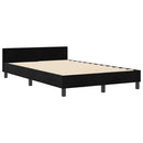 Box spring seng med hovedgærde Sort 120 x 190 cm Fløjl