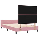 Box spring seng med hovedgærde Lyserød 120 x 190 cm Fløjl
