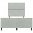 Box spring seng med hovedgærde Lysegrå 120 x 200 cm Fløjl