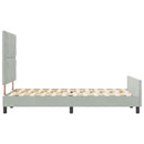 Box spring seng med hovedgærde Lysegrå 120 x 200 cm Fløjl