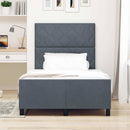 Box spring seng med hovedgærde Mørkegrå 120 x 200 cm Fløjl