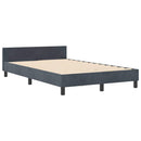 Box spring seng med hovedgærde Mørkegrå 120 x 200 cm Fløjl