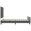 Box spring seng med hovedgærde Mørkegrå 120 x 200 cm Fløjl