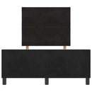 Box spring seng med hovedgærde Sort 120 x 200 cm Fløjl