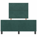 Box spring seng med hovedgærde Mørkegrøn 120 x 200 cm Fløjl