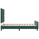 Box spring seng med hovedgærde Mørkegrøn 120 x 200 cm Fløjl