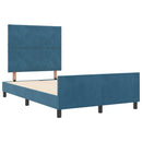 Box spring seng med hovedgærde Mørk blå 120 x 200 cm Fløjl