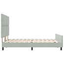 Box spring seng med hovedgærde Lysegrå 140 x 190 cm Fløjl