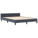 Box spring seng med hovedgærde Mørkegrå 140 x 200 cm Fløjl