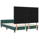 Box spring seng med hovedgærde Mørkegrøn 140 x 200 cm Fløjl