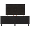 Box spring seng med hovedgærde Sort 160 x 200 cm Fløjl