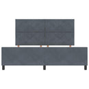 Box spring seng med hovedgærde Mørkegrå 180 x 200 cm Fløjl