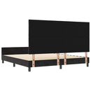 Box spring seng med hovedgærde Sort 180 x 200 cm Fløjl