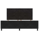 Box spring seng med hovedgærde Sort 180 x 200 cm Fløjl