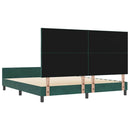 Box spring seng med hovedgærde Mørkegrøn 180 x 200 cm Fløjl