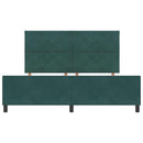 Box spring seng med hovedgærde Mørkegrøn 180 x 200 cm Fløjl