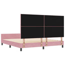 Box spring seng med hovedgærde Lyserød 180 x 200 cm Fløjl