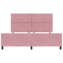 Box spring seng med hovedgærde Lyserød 180 x 200 cm Fløjl