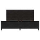 Box spring seng med hovedgærde Sort 200 x 200 cm Fløjl