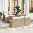 Havesofa Sæt med pude 6 pcs Beige og creme 55 x 55 x 37 cm