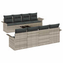 Havesofa Sæt med pude 9 pcs Lysegrå og mørkegrå 55 x 55 x 37 cm