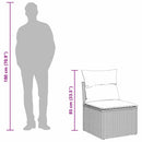 Havesofa Sæt 10 stk. Beige og hvid polyrattan