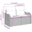 Havesofa Sæt 10 stk. Beige og hvid polyrattan