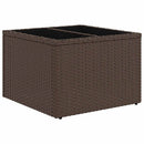 Sofa Sæt 9 stk. 8-Antal sæder Beige og Rød polyrattan