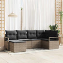 Sofa Sæt med pude med opbevaring 6 pcs Grå polyrattan