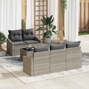 Sofa Sæt med pude 6 pcs Lysegrå og mørkegrå polyrattan
