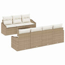 Sofa Sæt med pude 8 pcs Beige og creme polyrattan