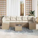 Sofa Sæt med pude 8 pcs Beige og creme polyrattan