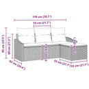 Sofa Sæt med pude med opbevaring 4 pcs Sort polyrattan