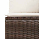 Havesofa Sæt med pude 6 pcs Brun og Creme polyrattan