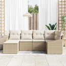 Have Spisebordssæt med pude med opbevaring 6 pcs Beige og creme