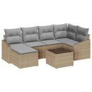 Have Spisebordssæt med pude 7 pcs Beige og lys grå