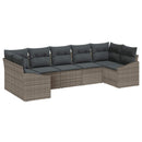 Havesofa Sæt 7 stk. Grå polyrattan