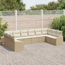 Havesofa Sæt 10 stk. Beige og creme polyrattan