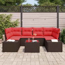 Havesofa Sæt 8 stk. Beige og Rød polyrattan