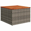 Havesofa Sæt med opbevaring 6 pcs Grå og Marineblå polyrattan