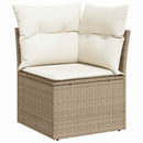 Havesofa Sæt 11 stk. Beige og creme polyrattan