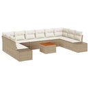 Havesofa Sæt 11 stk. Beige og hvid