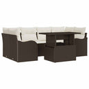 Havesofa Sæt 7 pcs Brun 234 x 122,5 x 85 cm Poly Rattan