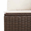 Havesofa Sæt med pude med pude 6 pcs Brun Poly Rattan
