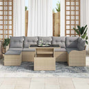 Havesofa Sæt 8 stk. Beige [Syntetisk]: Poly Rattan