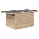 Havesofa Sæt 11 stk. Beige Poly rattan