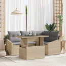 Havesofa Sæt 5 stk. Beige og lys grå