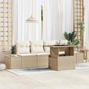 Havesofa Sæt med pude med opbevaring 5 pcs Beige og creme